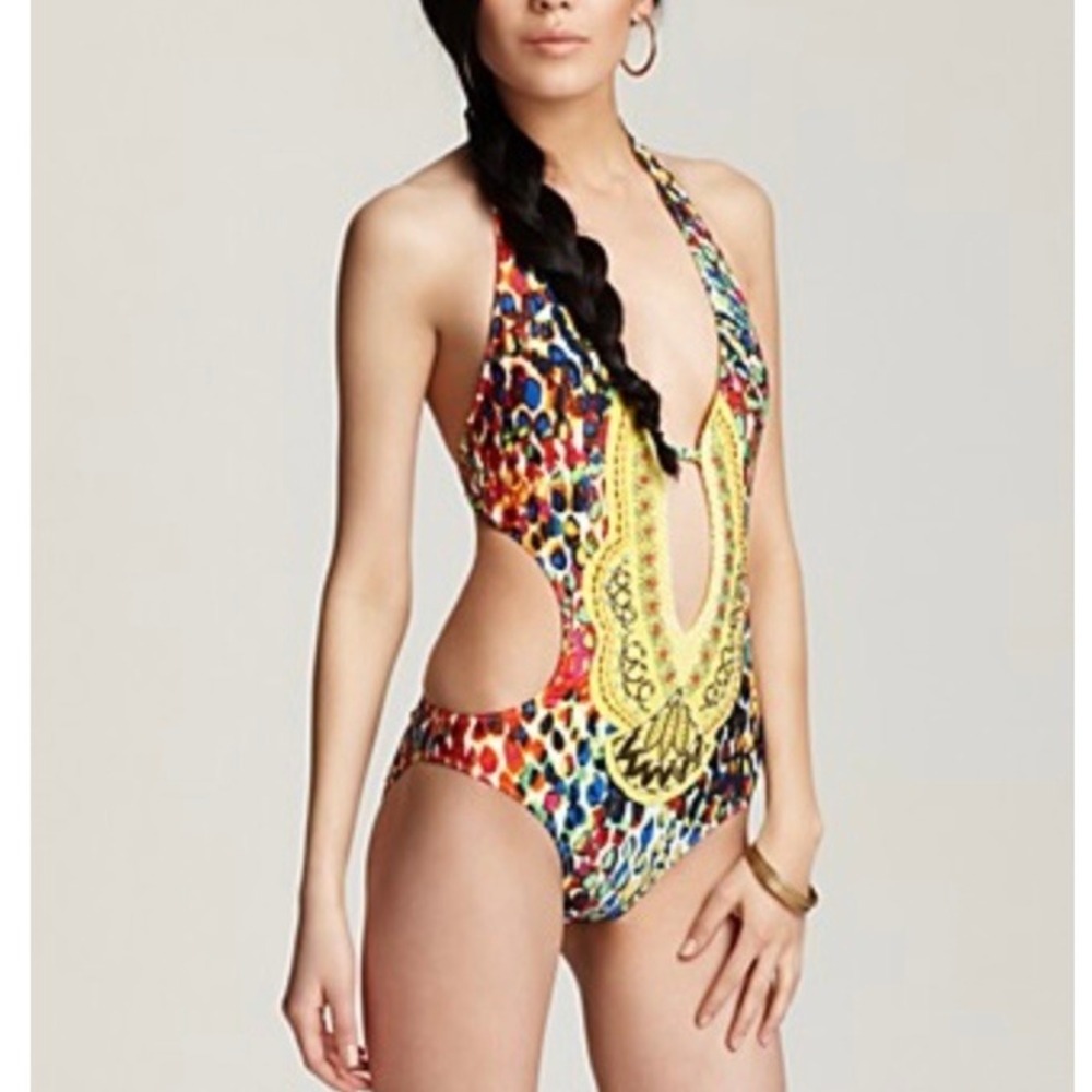 Nanette Lepore Seductress One Piece Swimsuit Womens Small NEW